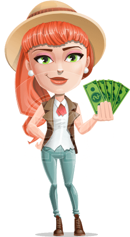 Adeline Bangs The Redhead Adeline Bangs The Redhead - Clipart Characters Girl (457x464), Png Download