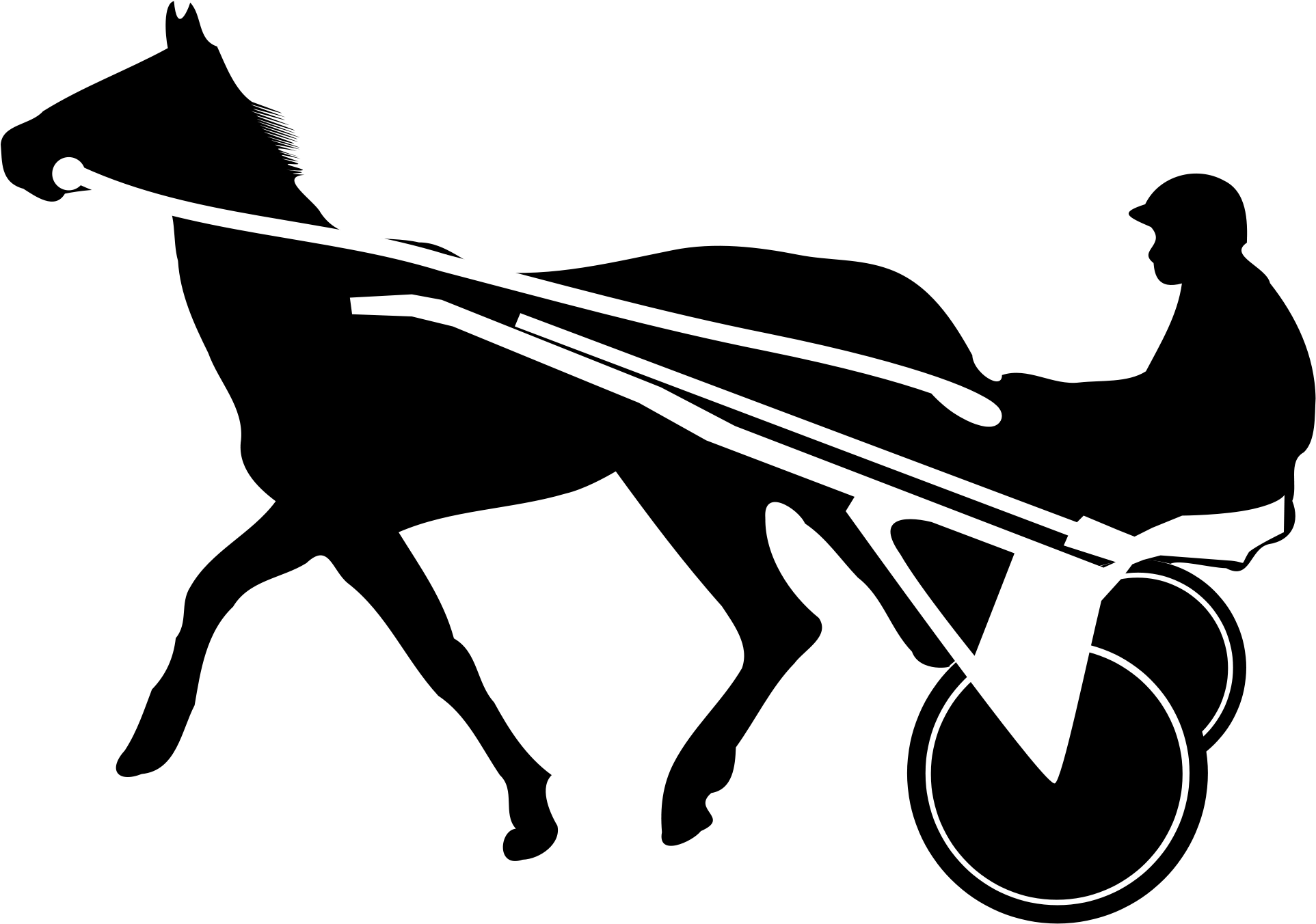 Open - Clip Art Harness Racing Png (2000x1436), Png Download