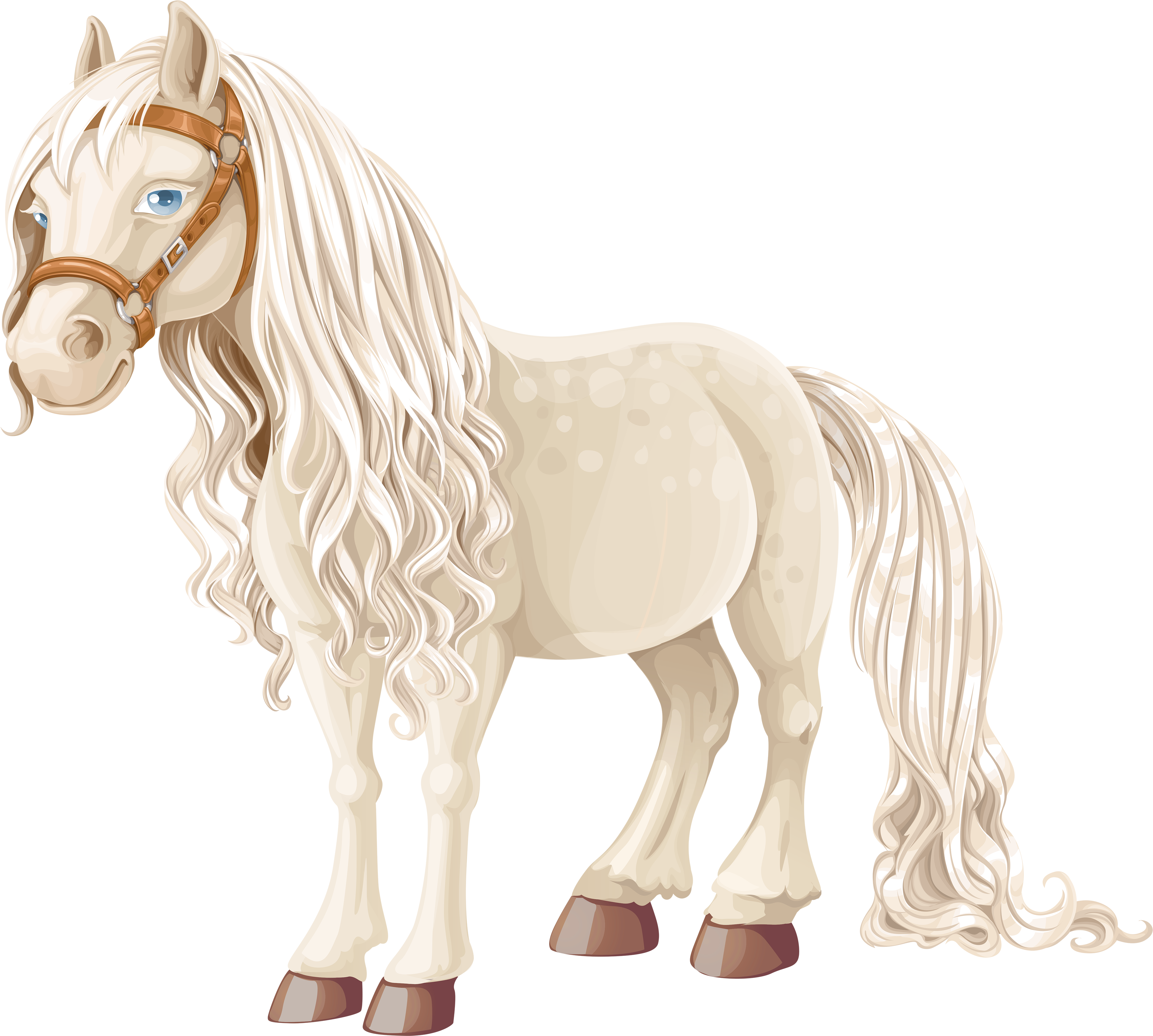 Beautiful Horse Cartoon Png Clipart Image - Beautiful Horse Cartoon (4000x3553), Png Download