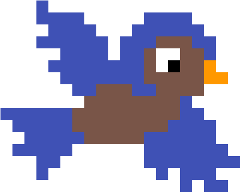 Baby Bird - Pink Bird Pixel Art (1200x1200), Png Download