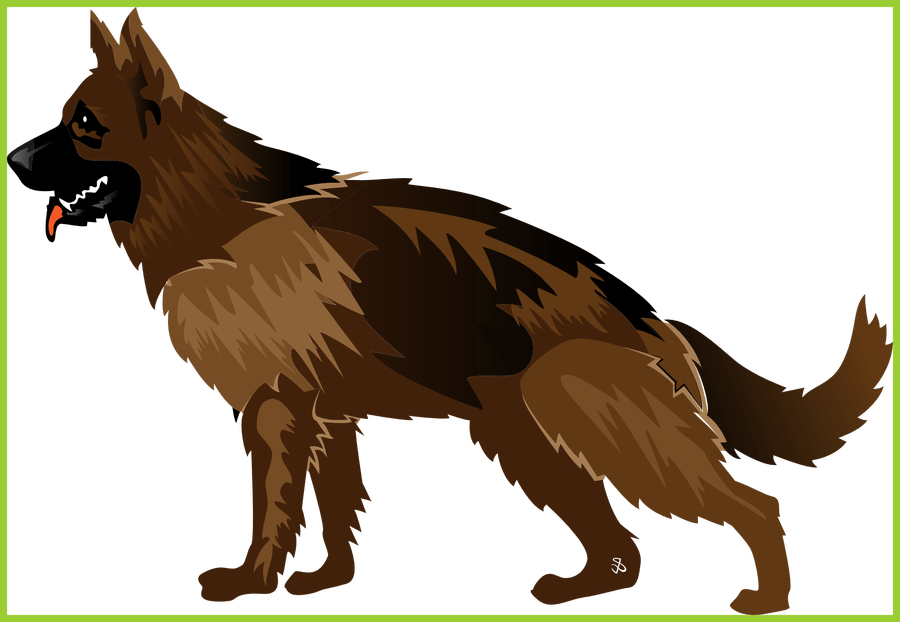 Clipart German Shepherd Dog - German Shepherd Dog Free Vector (900x622), Png Download
