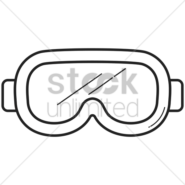 Goggles Clipart Swimming Mask - Vector Graphics (600x600), Png Download