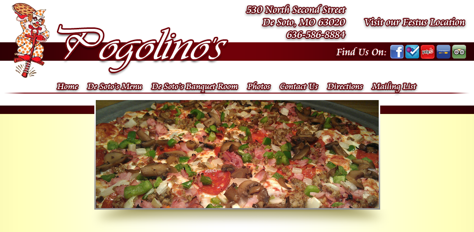 Welcome To Pogolino's - Pogolinos Desoto (950x466), Png Download
