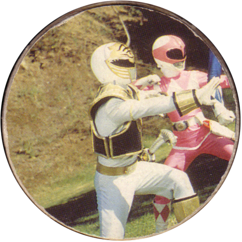 Unknown > Power Rangers White & Pink Rangers - Art (500x500), Png Download
