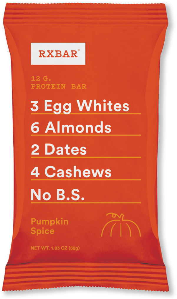 Pumpkinspice Rxbar - Rxbar Protein Bar, 12 G., Pumpkin Spice - 1.83 Oz (1410x1800), Png Download