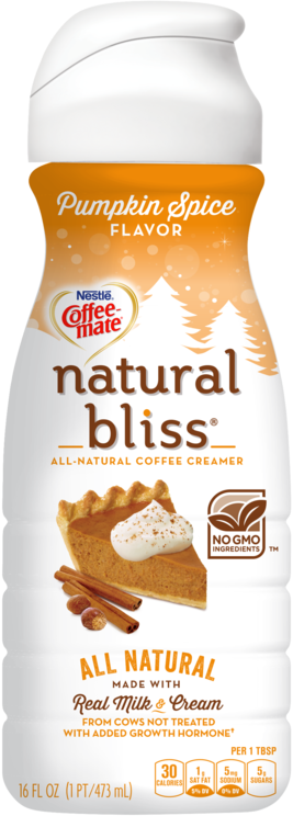 Nb Natural Bliss Pumpkin Spice - Natural Bliss Hazelnut Coffee Creamer (267x744), Png Download