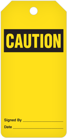 Tag Roll - Caution - Blank - Accuform Signs Shmppe940vp Caution Sign,7 X 10in,bk/yel,plstc,text (359x480), Png Download