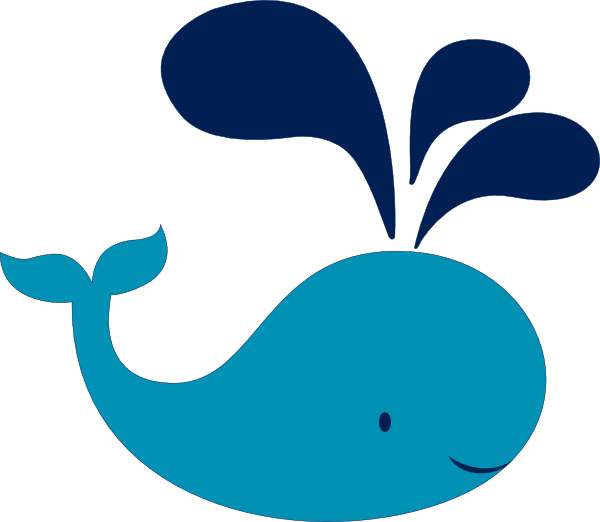 Navy Blue Whale Clip Art (600x522), Png Download