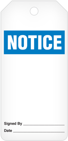 Tag Roll - Notice - Blank - Safety (359x480), Png Download