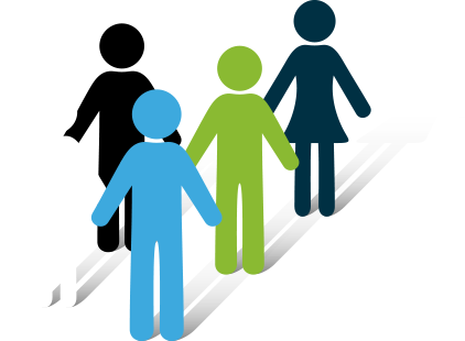 A Group Of People Standing - Familia Vetor Colorido (422x310), Png Download