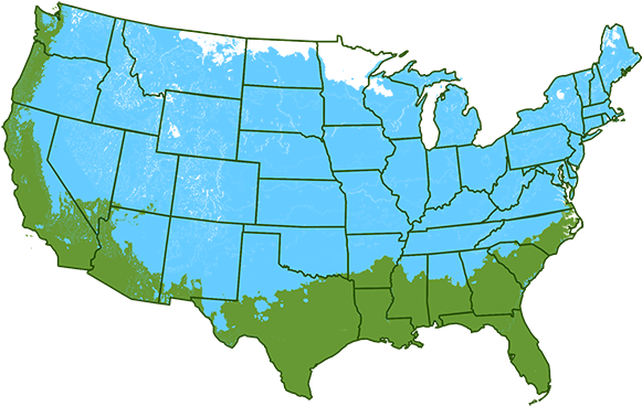 Growing Zones 8-11 Outdoors - Summerville Sc On Us Map (600x396), Png Download
