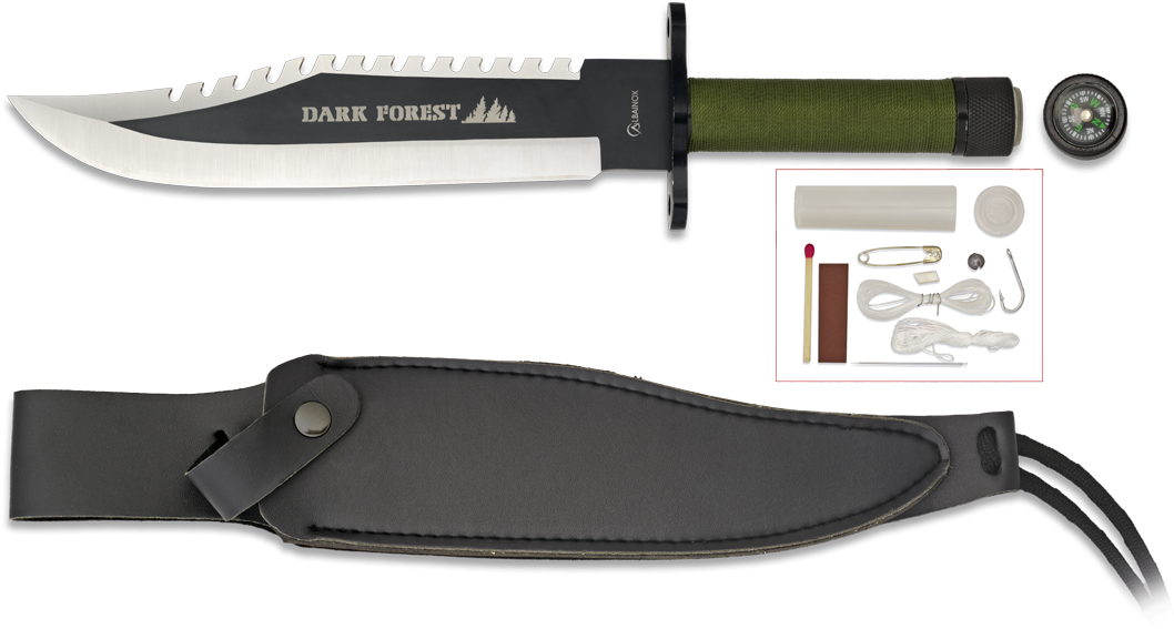 Survival Knife Dark Forest - Survival Knife (1140x627), Png Download