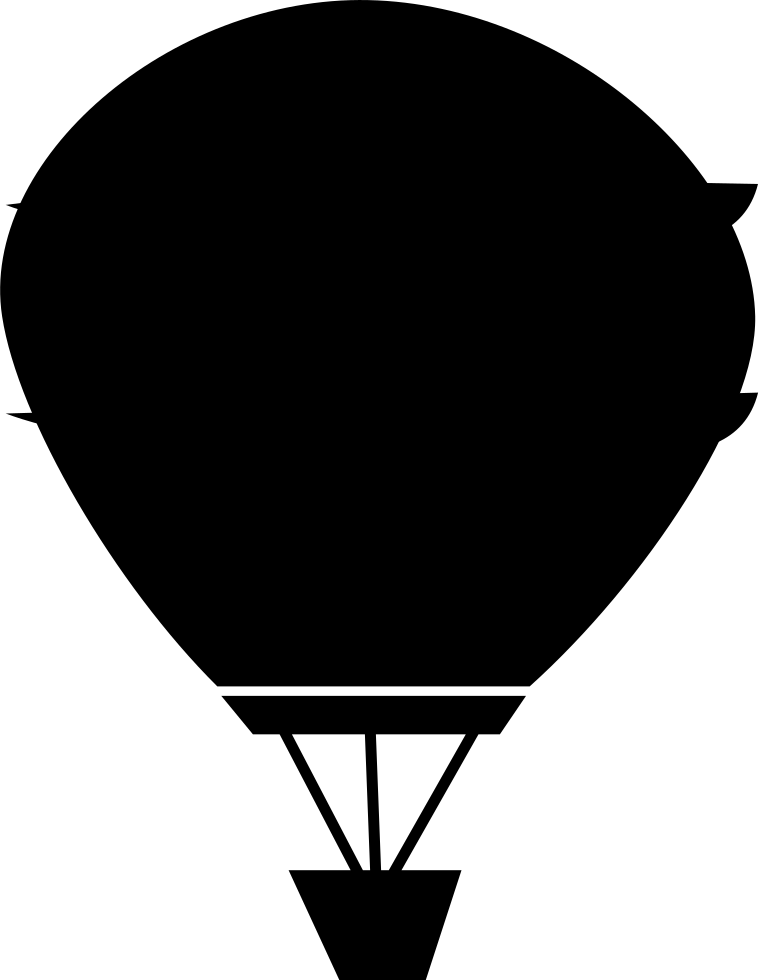 Parachute Comments - Hot Air Balloon Silhouette Png (759x980), Png Download