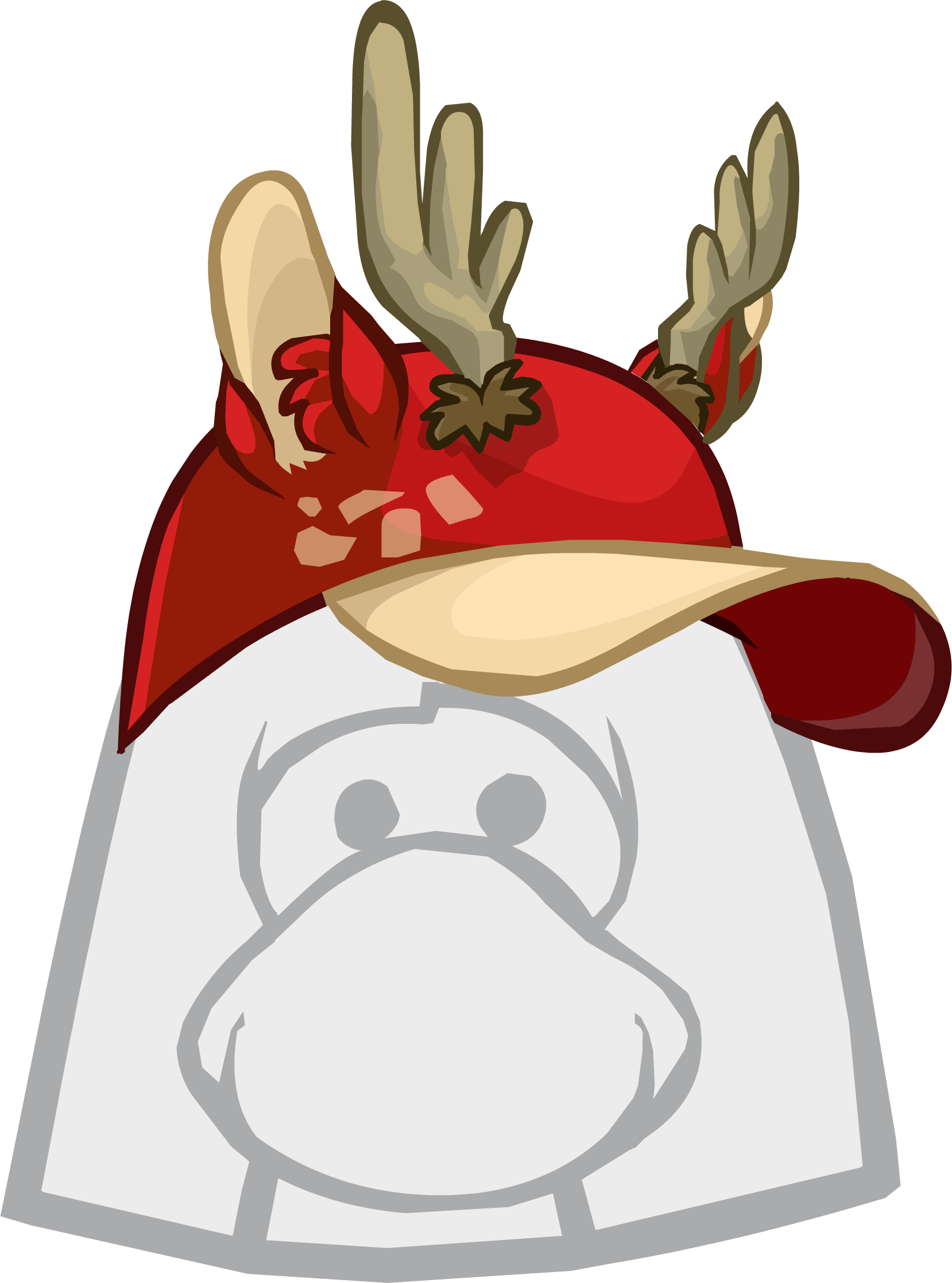 Red Deer Hat Icon - Club Penguin Optic Headset (1658x2235), Png Download