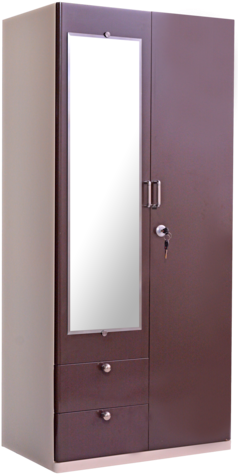 Leedall Steel Wardrobe - Steel (333x500), Png Download