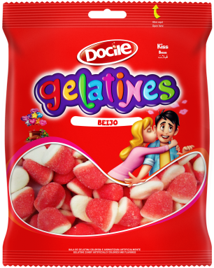 The Gelatines Kiss Reinforces The Team Of Line Flavors - Bala Gelatina Docile (351x391), Png Download