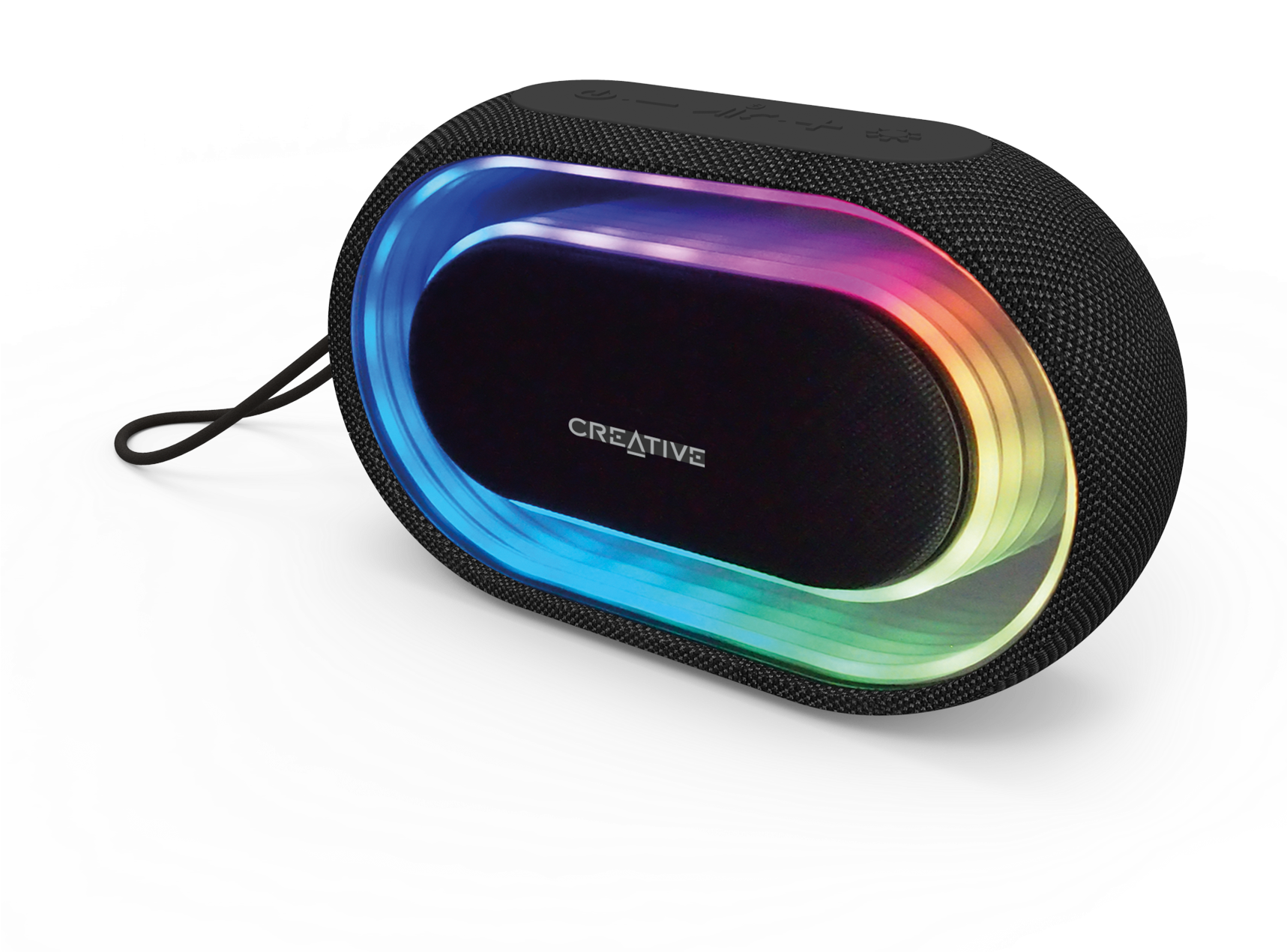 Портативная Колонка Creative Halo С Подсветкой - Creative Halo Portable Speaker - Wireless - Black (1772x1772), Png Download