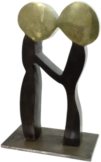 Jorge Braga ~ Kiss Sculpture - Sculpture (375x375), Png Download