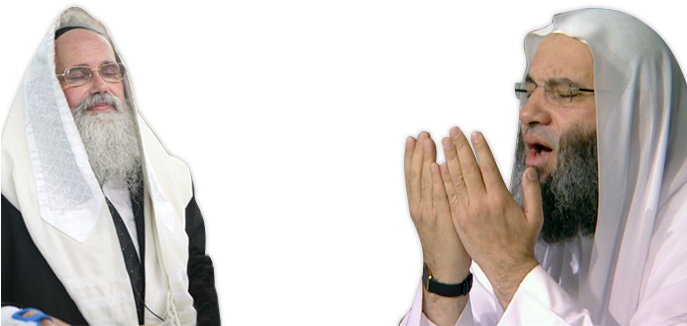 Rabbi Binyamin Batzry Sheikh Muhammad Hassan - Jew Praying Png (686x360), Png Download