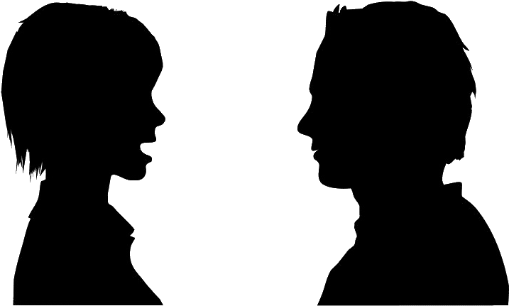 Speaking People Clipart - Person Talking Clipart Png (743x434), Png Download