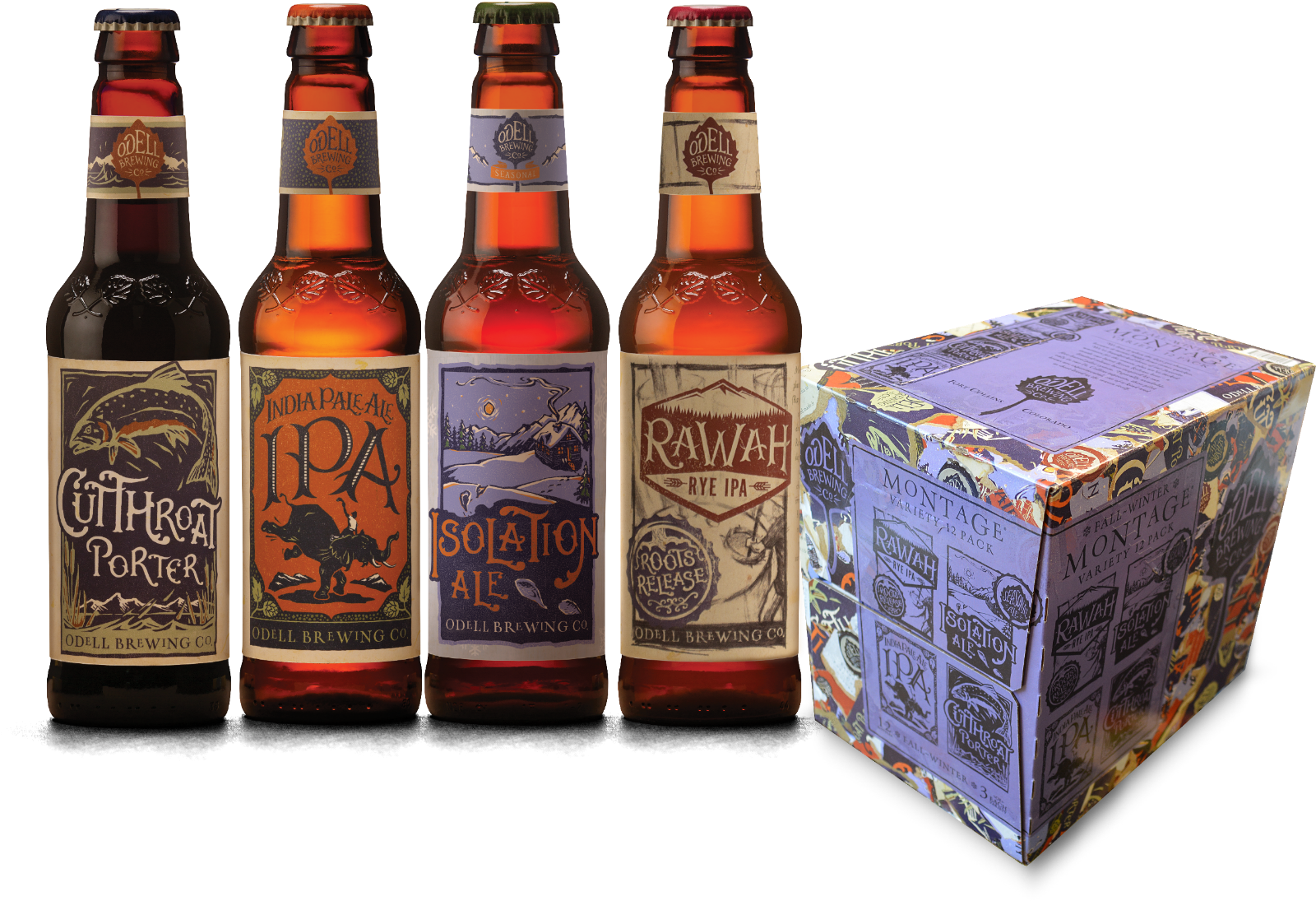 Odell Fall Montage Variety Includes Rawah Rye Ipa - Odell India Pale Ale (ipa) (1040x832), Png Download