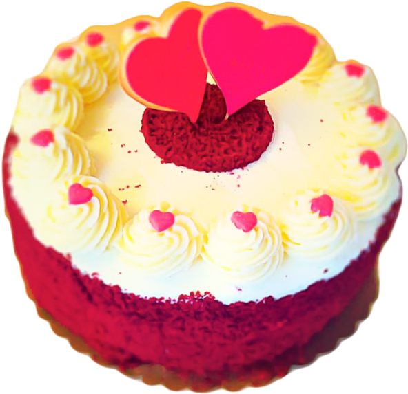 Special Red Velvet Cake - Happy Birthday With Love Cake (600x600), Png Download