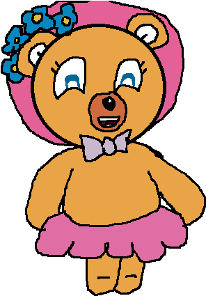 Tessie Bear - Cartoon (338x436), Png Download