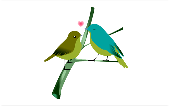 Love Birds Png - Love Bird Png Hd (600x381), Png Download
