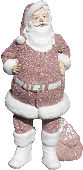 Pink Santa Claus - Santa Claus (350x683), Png Download