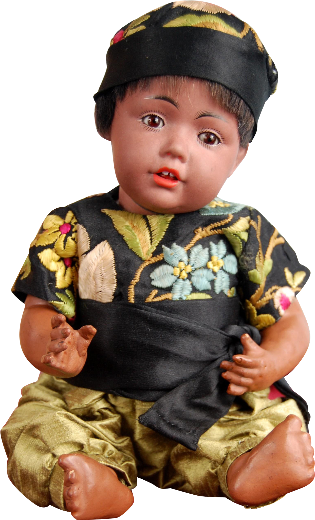 Black Hilda In Silk Brocade Chinese Costume - Doll (2048x2048), Png Download