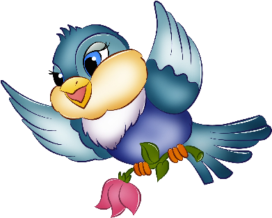 Cute Cartoon Animal Images - Blue Bird Clipart Png (400x400), Png Download