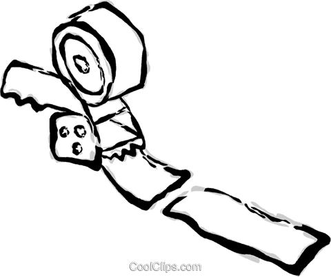 Tape Gun Royalty Free Vector Clip Art Illustration - Illustration (480x402), Png Download