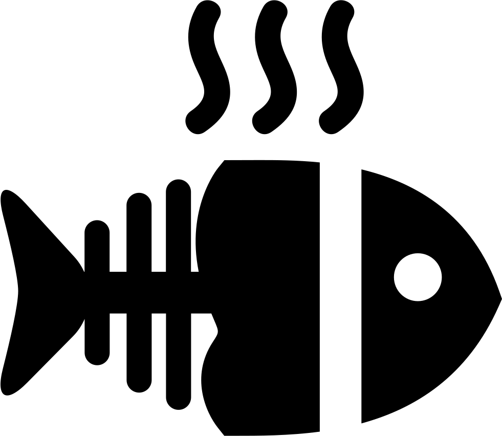 Hot Fish Bone - Siluetas De Espinas De Pescado (981x852), Png Download
