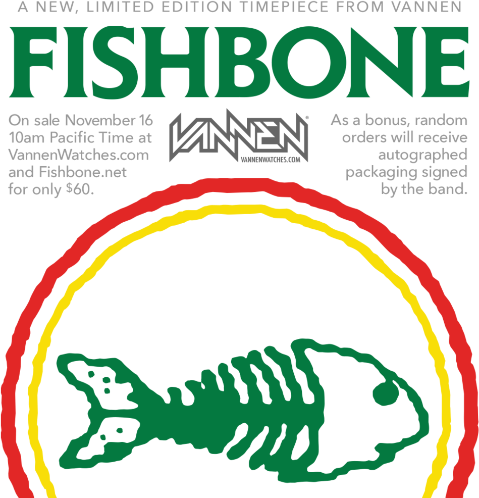 Limited Edition Fishbone X Vannen Artist Watch Available - Fishbone (1024x1024), Png Download