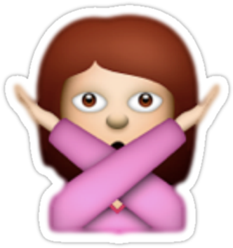 Download Hd No X Emoji By Chloe Hebert Iphone Emoji Girl X Crossed Arms Emoji Transparent Transparent Png Image Nicepng Com