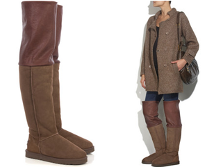 Australia Luxe Collective Boots - Thigh High Ugg Boots Brown (620x240), Png Download