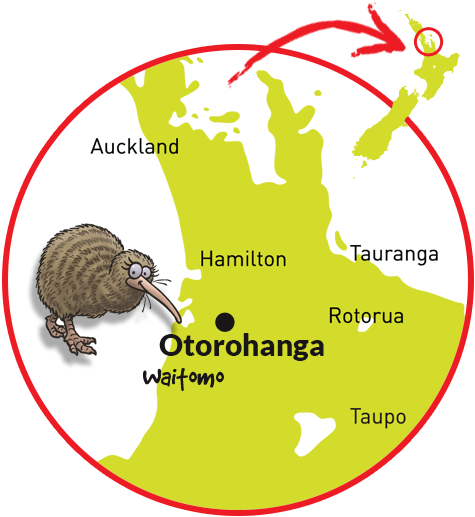 Map Of Otorohanga's Kiwihouse - New Zealand Country Sticker Truck Car Window Laptop (488x530), Png Download