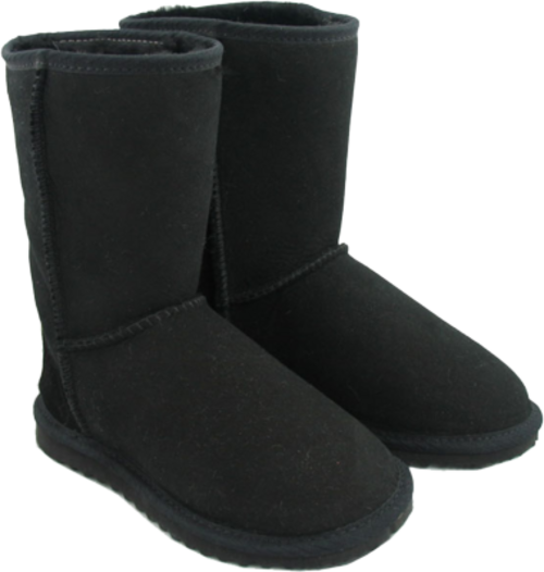 black ugg type boots