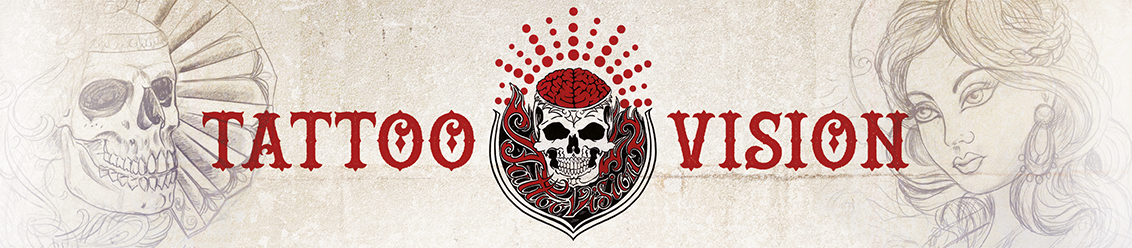 Tattoovision - Tattoo Designs : Creative Colouring For Grown-ups (1132x248), Png Download