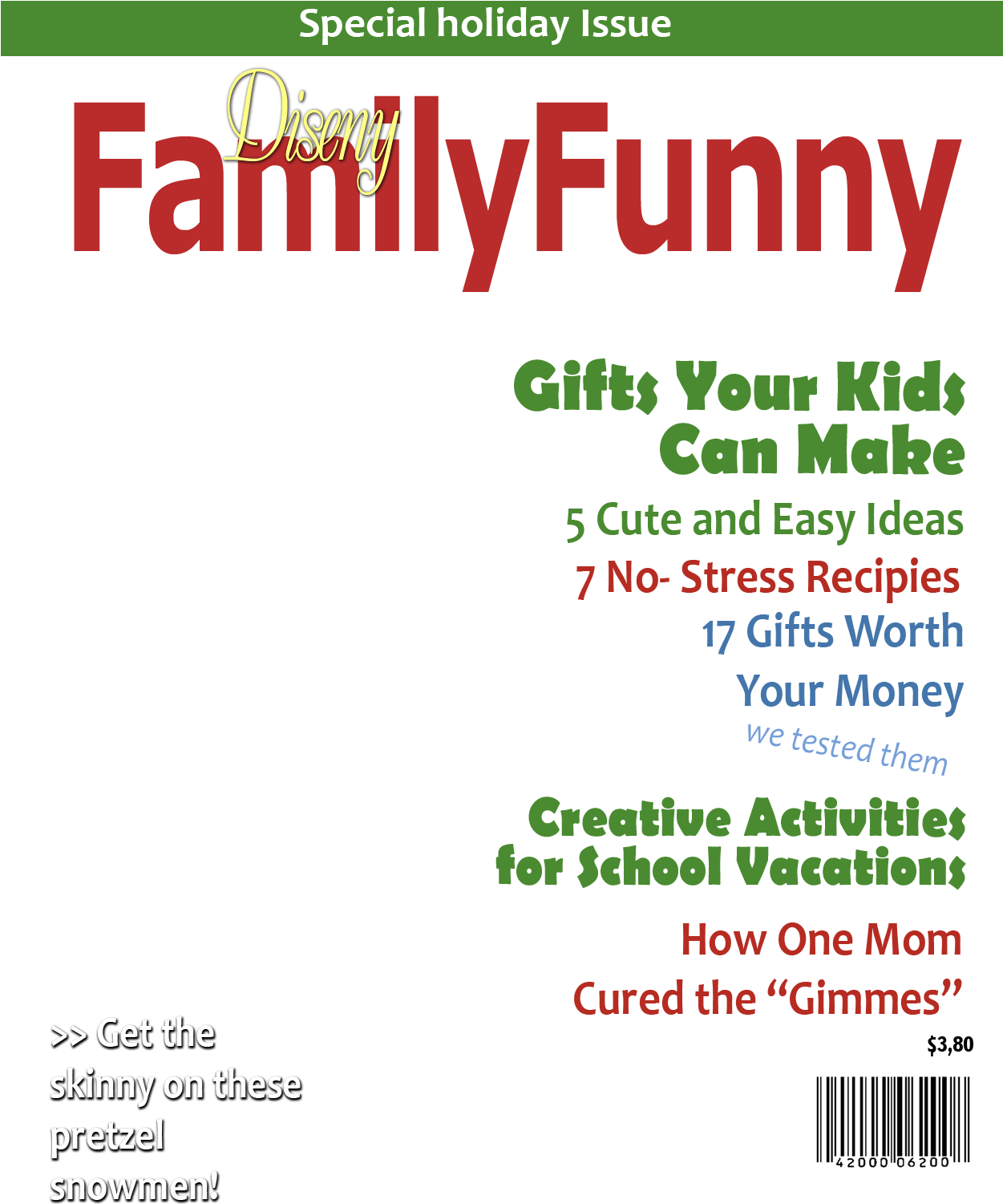 Excellent Fake Magazine Cover Templates Gallery - Kids Magazine Cover Template (1250x1550), Png Download