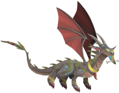 Tribal Dragon 3c - Dragão Tribal Dragon City (400x358), Png Download