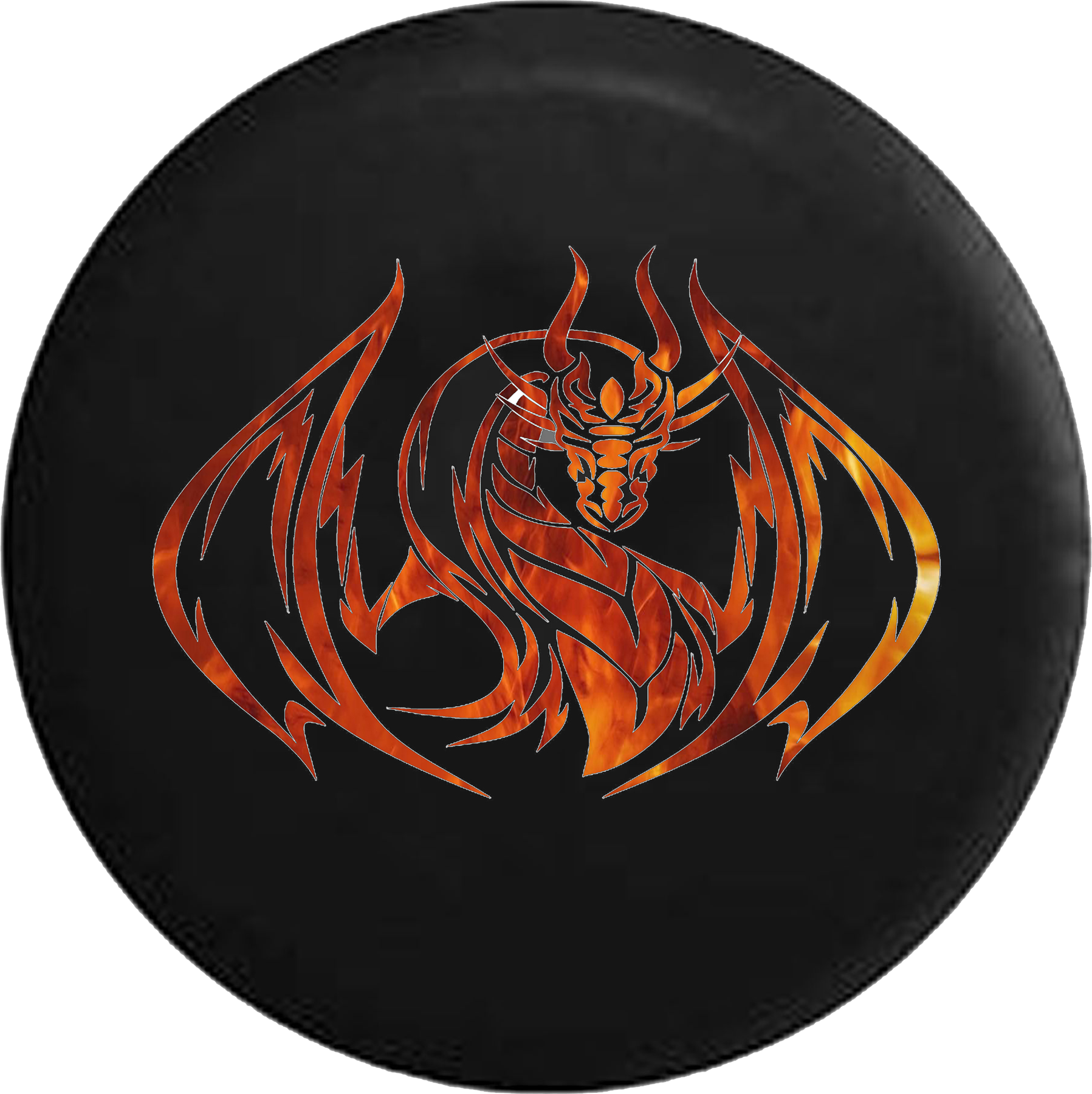 Fire Flames Tribal Dragon - Circle (1797x1800), Png Download