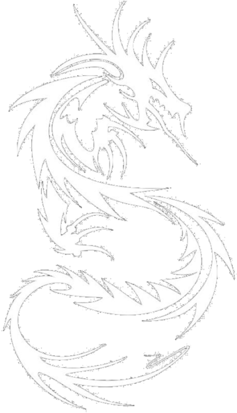 Tribal Dragon - Line Art (750x600), Png Download