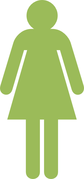 Boy And Girl Bathroom Door Signs (282x598), Png Download
