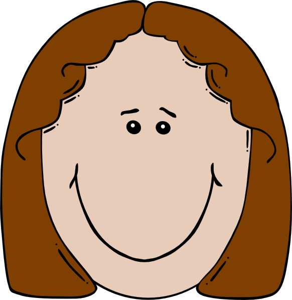 Girl Face Cartoon - Cartoon Girl Face Clip Art (582x597), Png Download