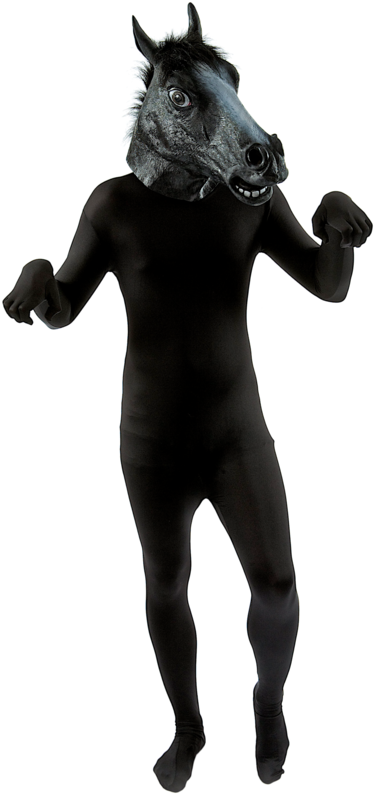 Morph Suit Horse Mask (500x793), Png Download