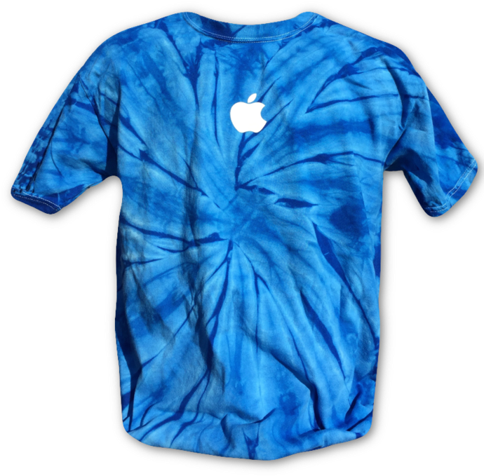 Blue Tie Dye Apple T Shirt - Tie-dye (690x690), Png Download