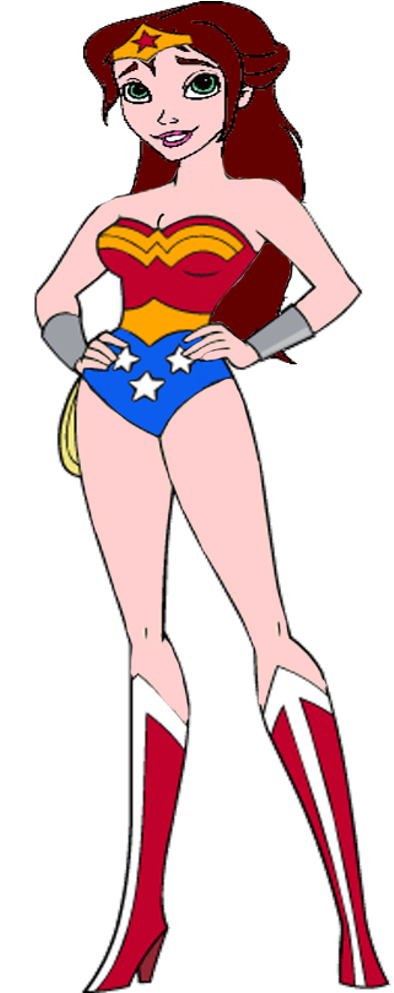 Wonder Woman Clipart Pdf - Ariel As Wonder Woman (466x992), Png Download
