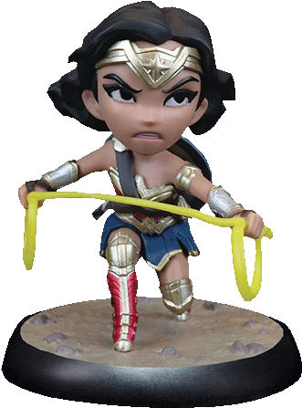 Wonder Woman Q-fig 3” Vinyl Figure - Justice League Wonder Woman Q-fig Figure (1000x458), Png Download