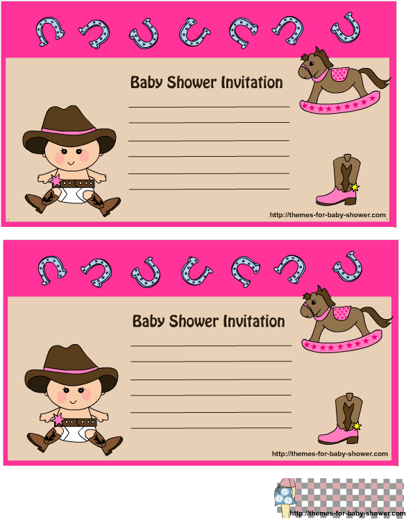 Cow Boy Baby Shower Invitations 2 - Baby Shower (612x792), Png Download